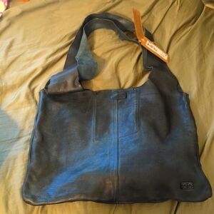 Super cute boho Bed Stu "Ariel" dark teal leather hobo bag, BRAND NEW!